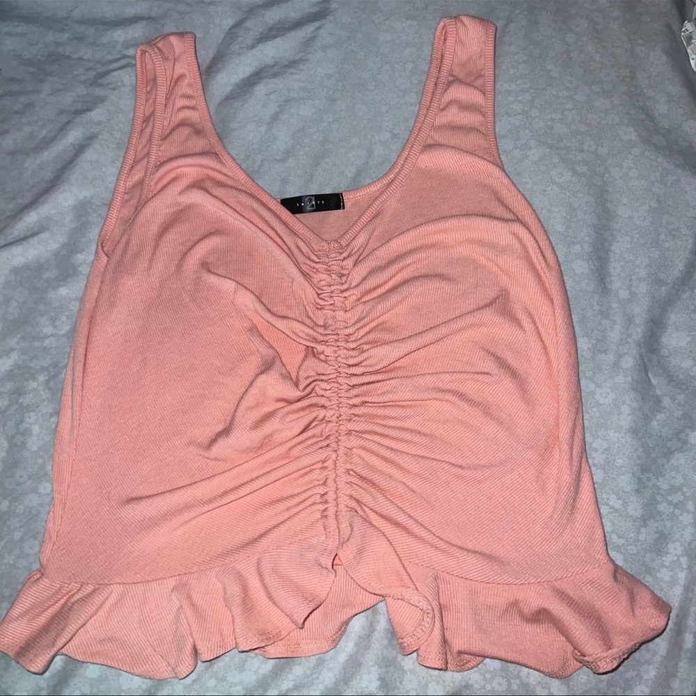 Coral Tank Cropped Top